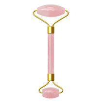 Load image into Gallery viewer, Pink Crystal Stone Jade Roller Set Face Lift Massage Roller Facial Slimming Massager Natural Quartz Stone Neck Massage Tool