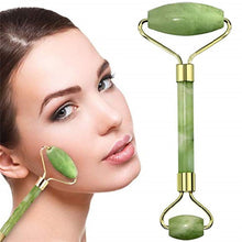 Load image into Gallery viewer, Pink Crystal Stone Jade Roller Set Face Lift Massage Roller Facial Slimming Massager Natural Quartz Stone Neck Massage Tool